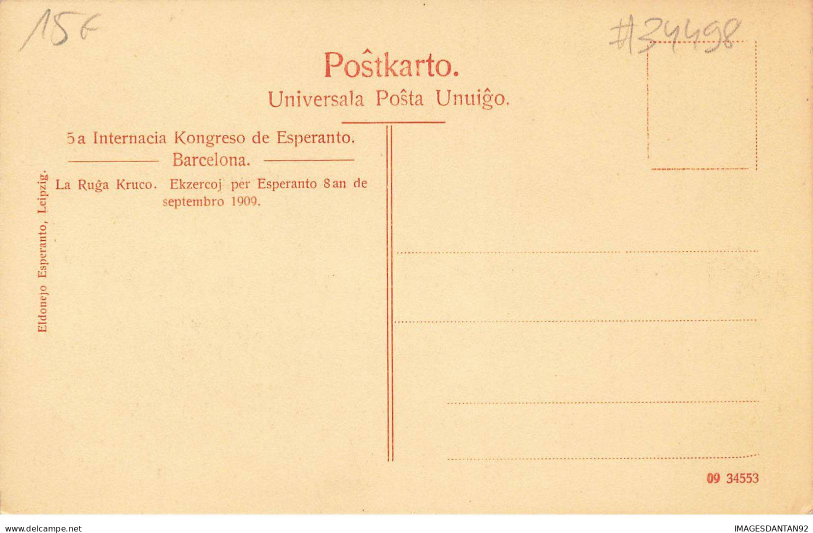 ESPAGNE #FG34998 BARCELONA CONGRES ESPERANTO 1909 LA RUGO KRUCO - Barcelona