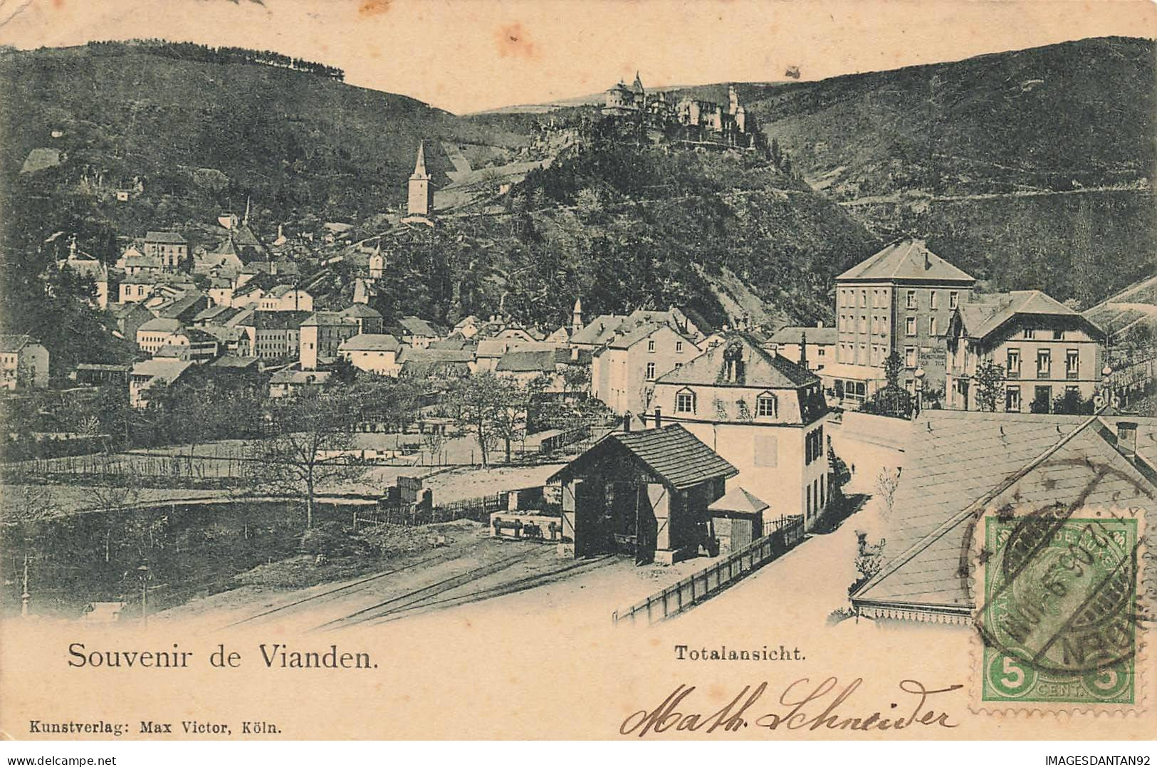 LUXEMBOURG #AS31327 SOUVENIR DE VIANDEN TOTALANSICHT GARE BAHNHOF GRUSS AUS - Vianden