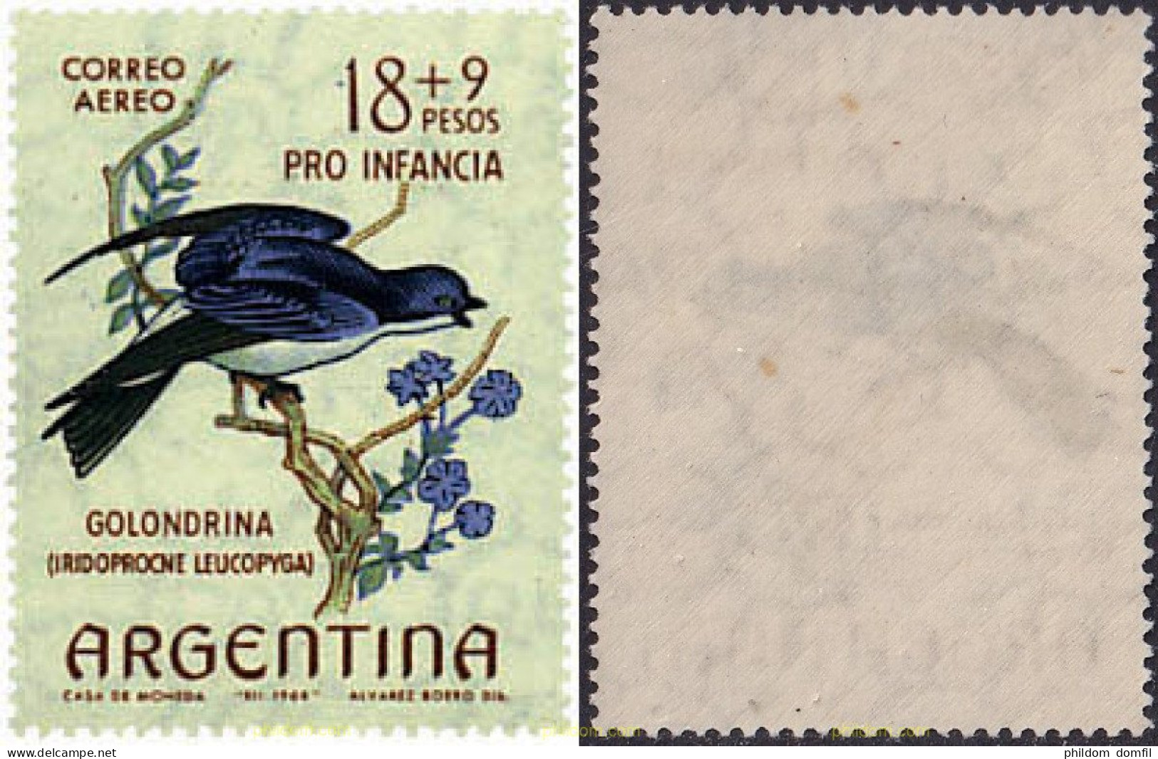 727018 MNH ARGENTINA 1964 PRO INFANCIA. AVES - Ungebraucht