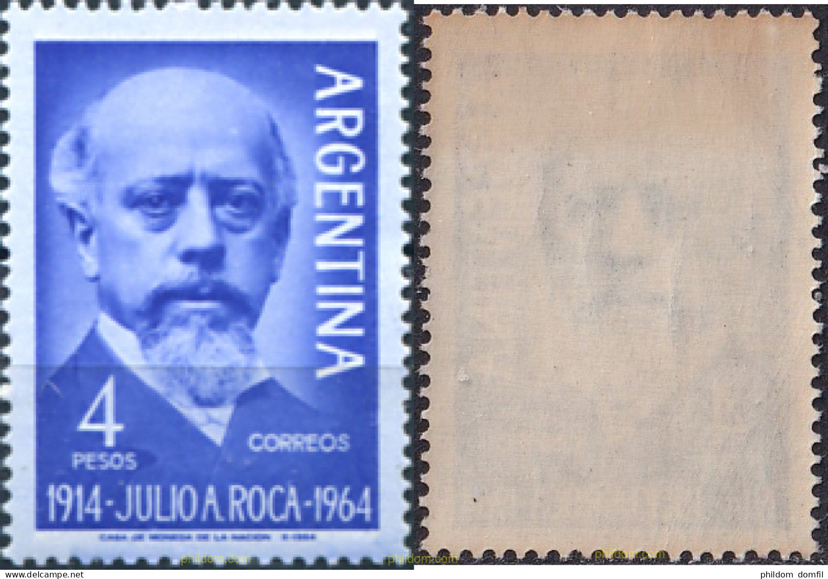 727010 MNH ARGENTINA 1964 CINCUENTENARIO DE LA MUERTE DEL GENERAL JULIO ARGENTINO ROCA - Unused Stamps