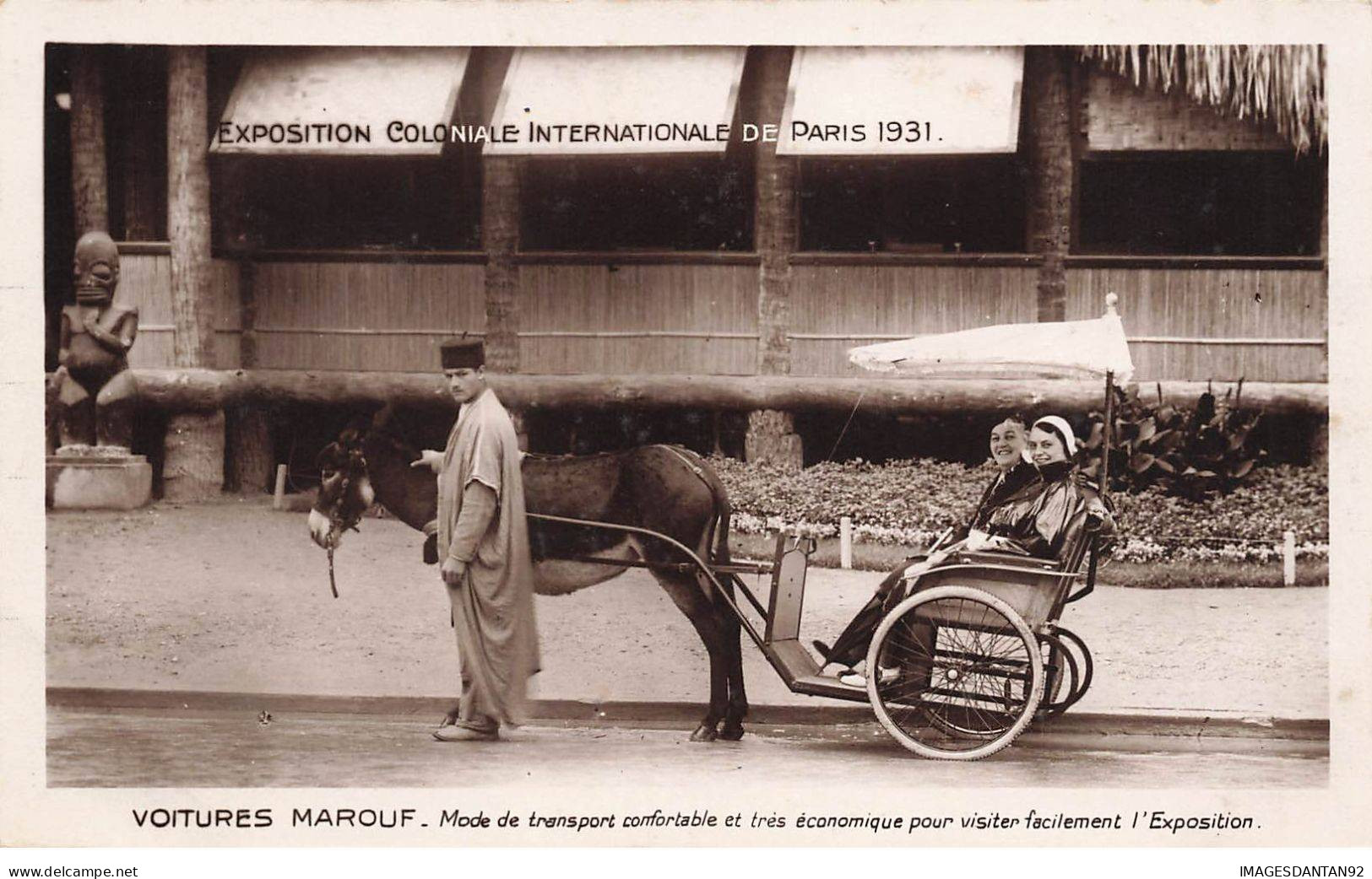 ATTELAGE #FG37948 VOITURES MAROUF CARTE PUBLICITAIRE EXPO 1931 - Autres & Non Classés