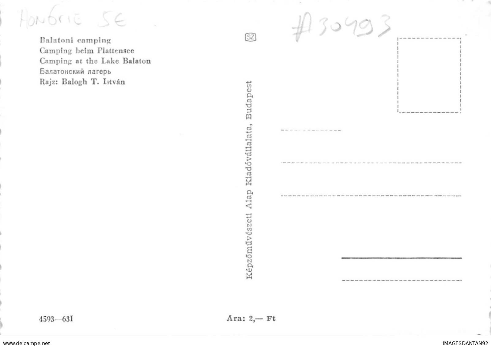 HONGRIE #AS30493 CAMPING BALATON - Hungría