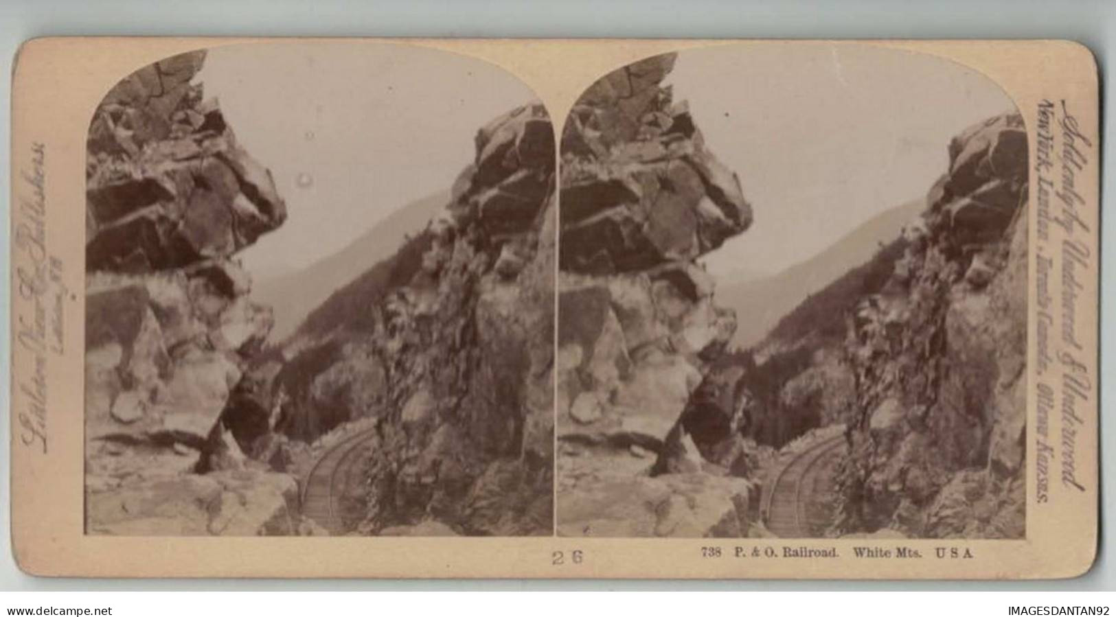 ETATS UNIS #PP1323 WHITE MOUNTAINS CHEMIN DE FER DE PENNSYLVANIA ET OHIO 1898 - Stereo-Photographie