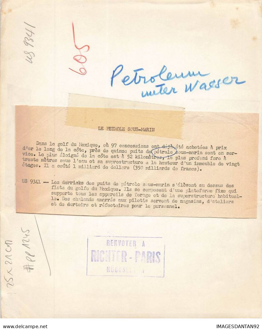 MEXIQUE #PP1245 DERRICKS DE PUITS DE PETROLE SOUS MARIN PIE PLANE - Autres & Non Classés