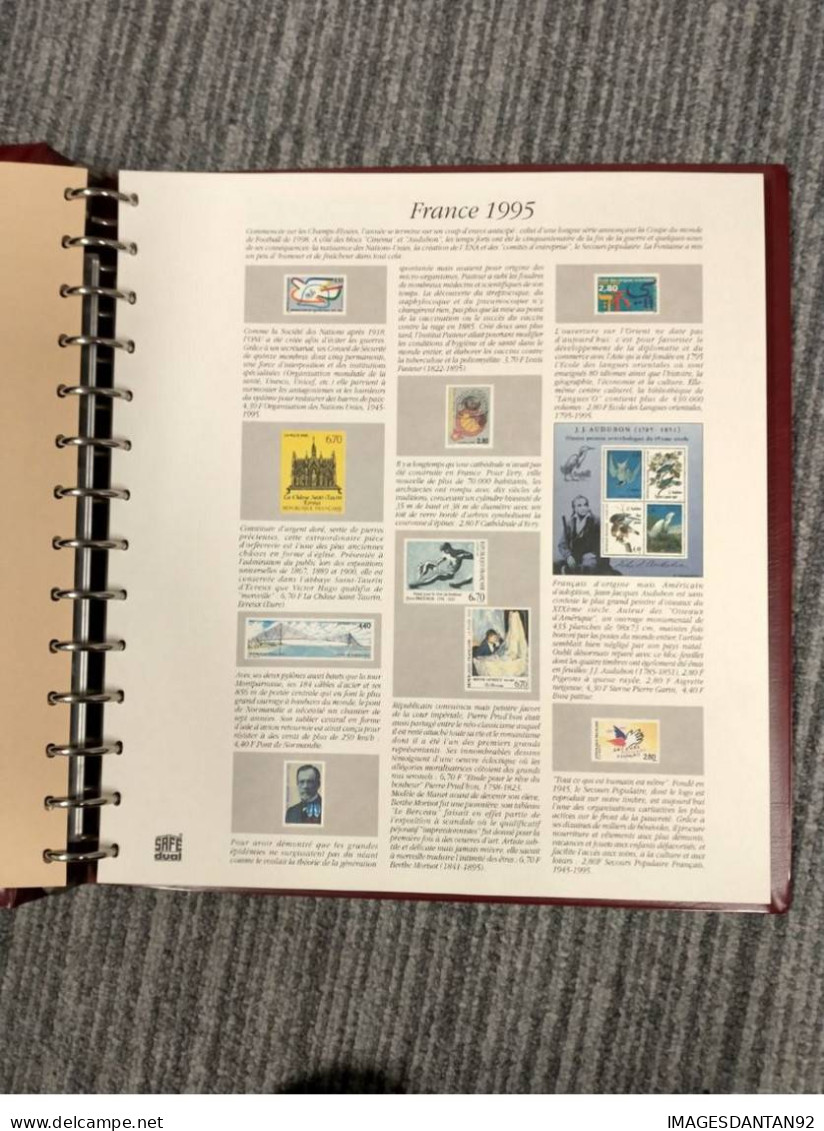 ALBUM SAFE FRANCE Années 1995 A 1997  + Feuilles + Plaquettes Couleurs - Binders With Pages