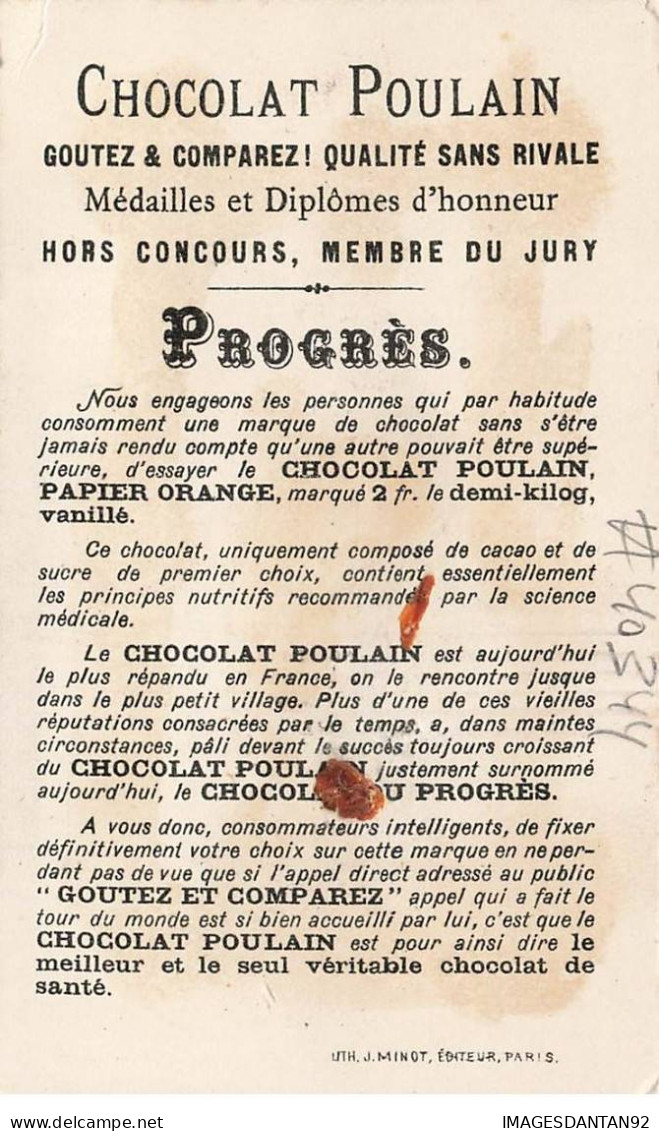 CHROMO #CL40344 CHOCOLAT POULAIN PIERROT ARLEQUIN POLICHINELLE HOMARD MINOT PARIS - Poulain