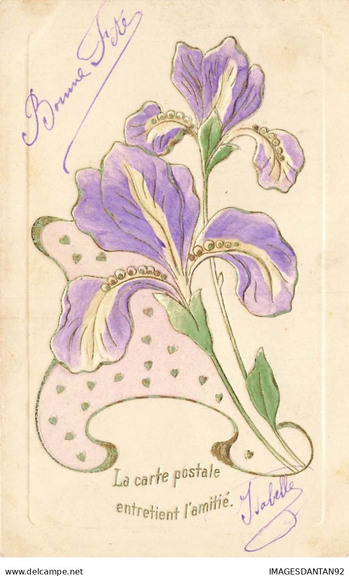 FANTAISIES #MK41973 LA CARTE POSTALE ENTRETIENT L AMITIE FLEURS VIOLETTE - Sonstige & Ohne Zuordnung