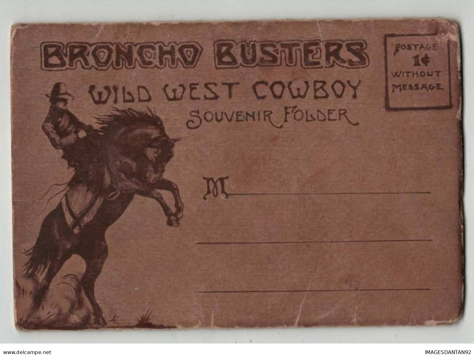 COWBOY #FG35322 BRONCHO BUSTERS WILD WEST RODEO CARNET COMPLET - Indiens D'Amérique Du Nord