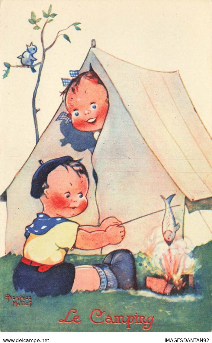 ILLUSTRATEURS #MK39645 LE CAMPING SCOUTISME SCOUT GRILLADE SARDINE ILLUSTRATRICE BEATRICE MALLET - Mallet, B.