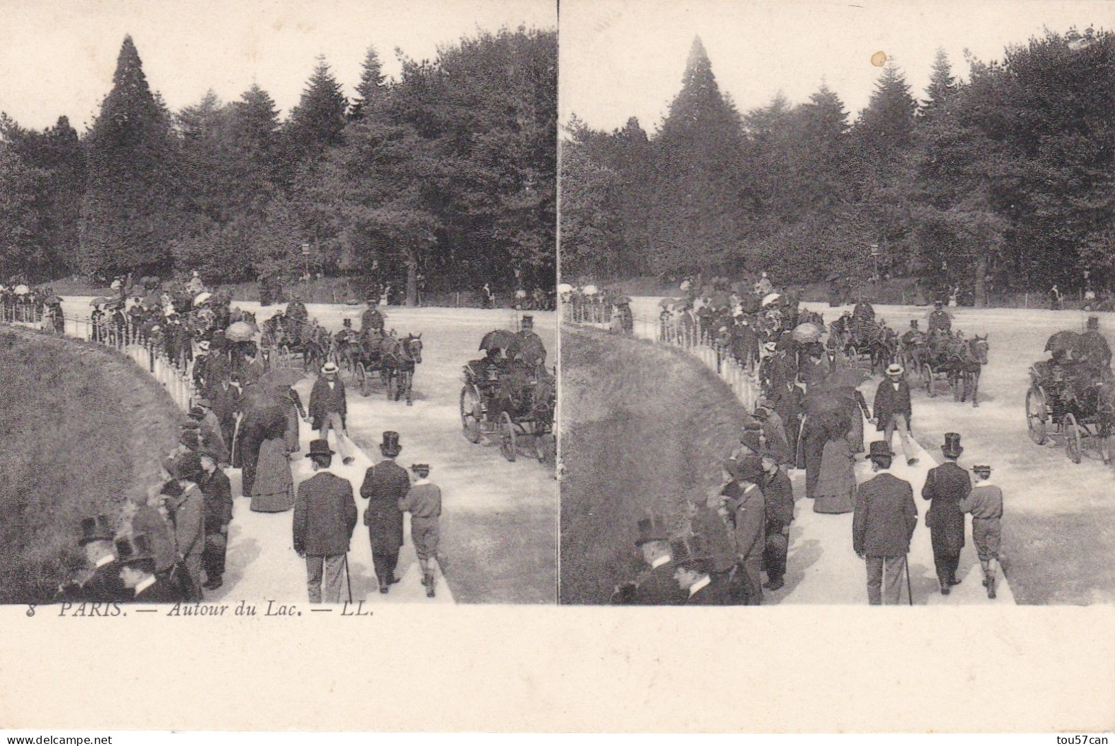 PARIS  -  (75)   -   LOT  DE  4  CARTES  STEROSCOPIQUES  BIEN  ANIMEES. - Stereoscope Cards