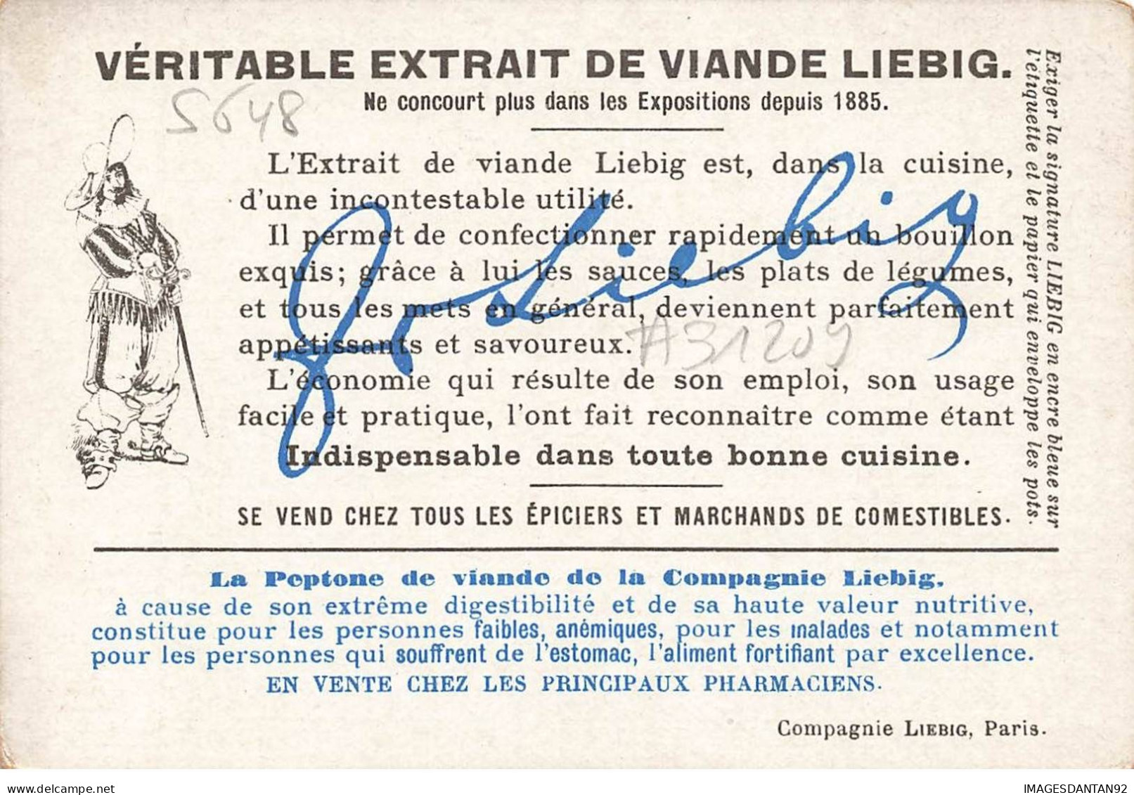 CHROMO #CL31209 LIEBIG S648 RICHARD COEUR DE LION GRETRY THEATRE BRUXELLES OPERA - Liebig