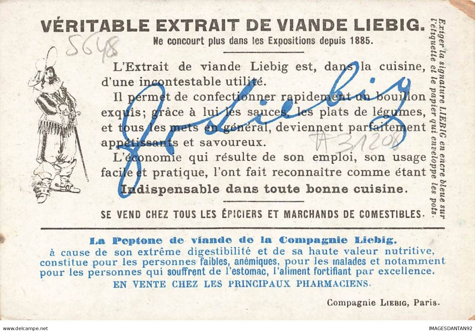 CHROMO #CL31208 LIEBIG S648 RICHARD COEUR DE LION GRETRY THEATRE BRUXELLES OPERA - Liebig