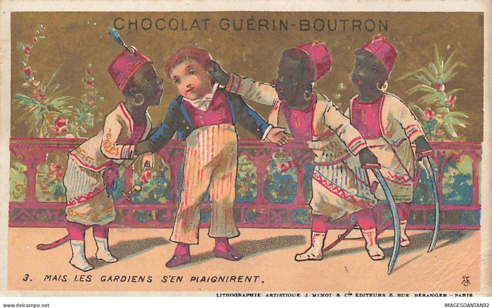 CHROMO #CL40282 CHOCOLAT GUERIN BOUTRON GARDES SABRES TURQUIE MINOT PARIS - Guérin-Boutron