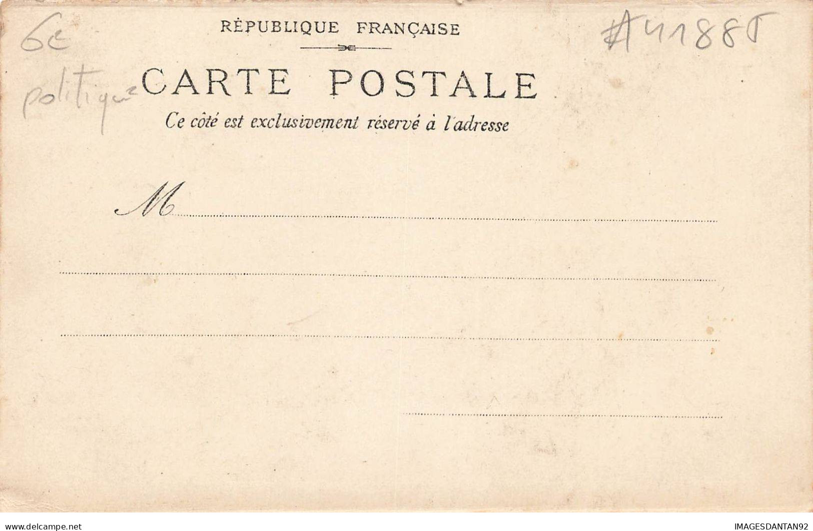 POLITIQUE #MK41885 FELIX FAURE PRESIDENT DE LA REPUBLIQUE 1895 1899 - Persönlichkeiten