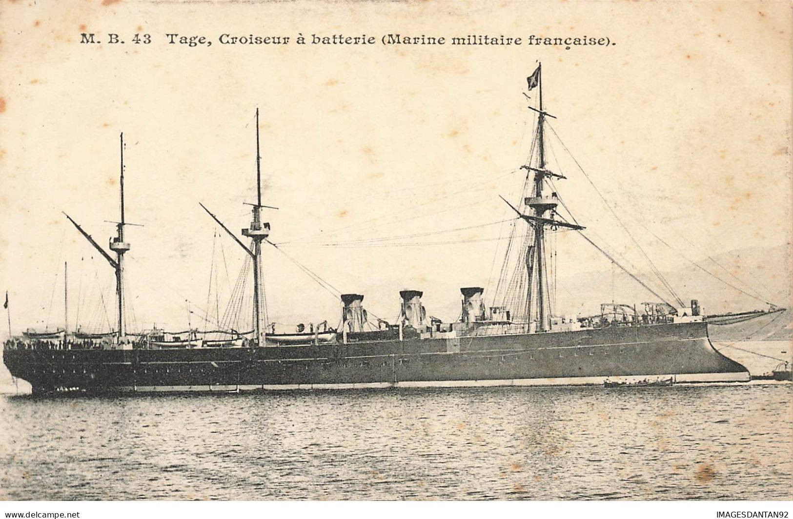 BATEAUX GUERRE #MK43692 TAGE CROISEUR A BATTERIE MARINE MILITAIRE FRANCAISE - Warships