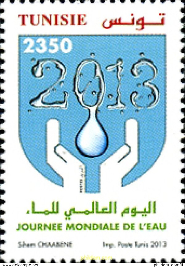 305747 MNH TUNEZ 2013 DIA MUNDIAL DEL AGUA - Tunisia (1956-...)