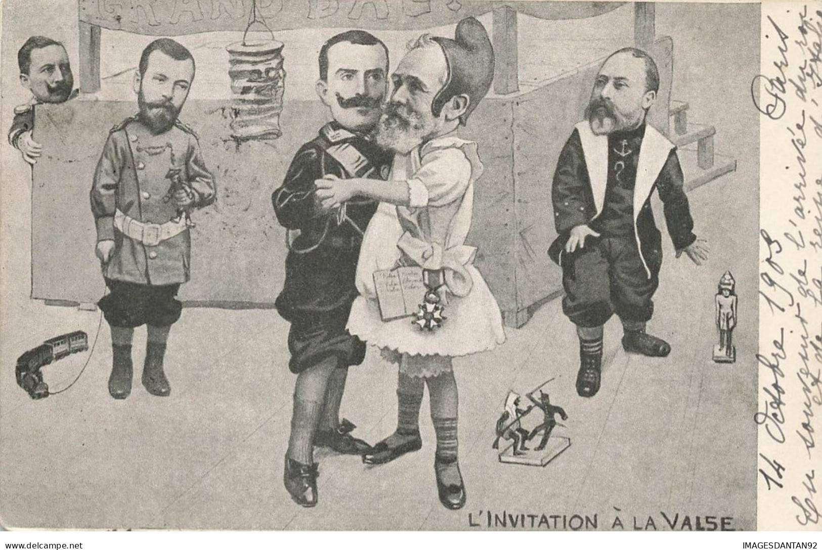 POLITIQUE #MK43681 L INVITATION A LA VALSE SATIRE RUSSIE ITALIE ANGLETERRE FRANCE ALLIANCE - Satira