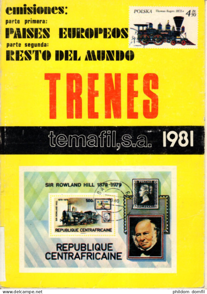 CATALOGO DE TRENES PAISES EUROPEOS Y RESTO DEL MUNDO TEMAFIL 1981 - Motivkataloge