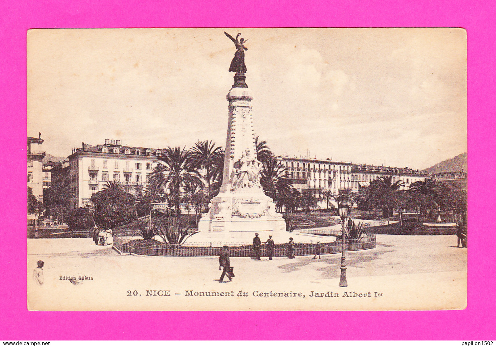 F-06-Nice-40PH5 Le Monument Du Centenaire, Le Jardin Albert 1er, Petite Animation, Cpa BE - Monuments