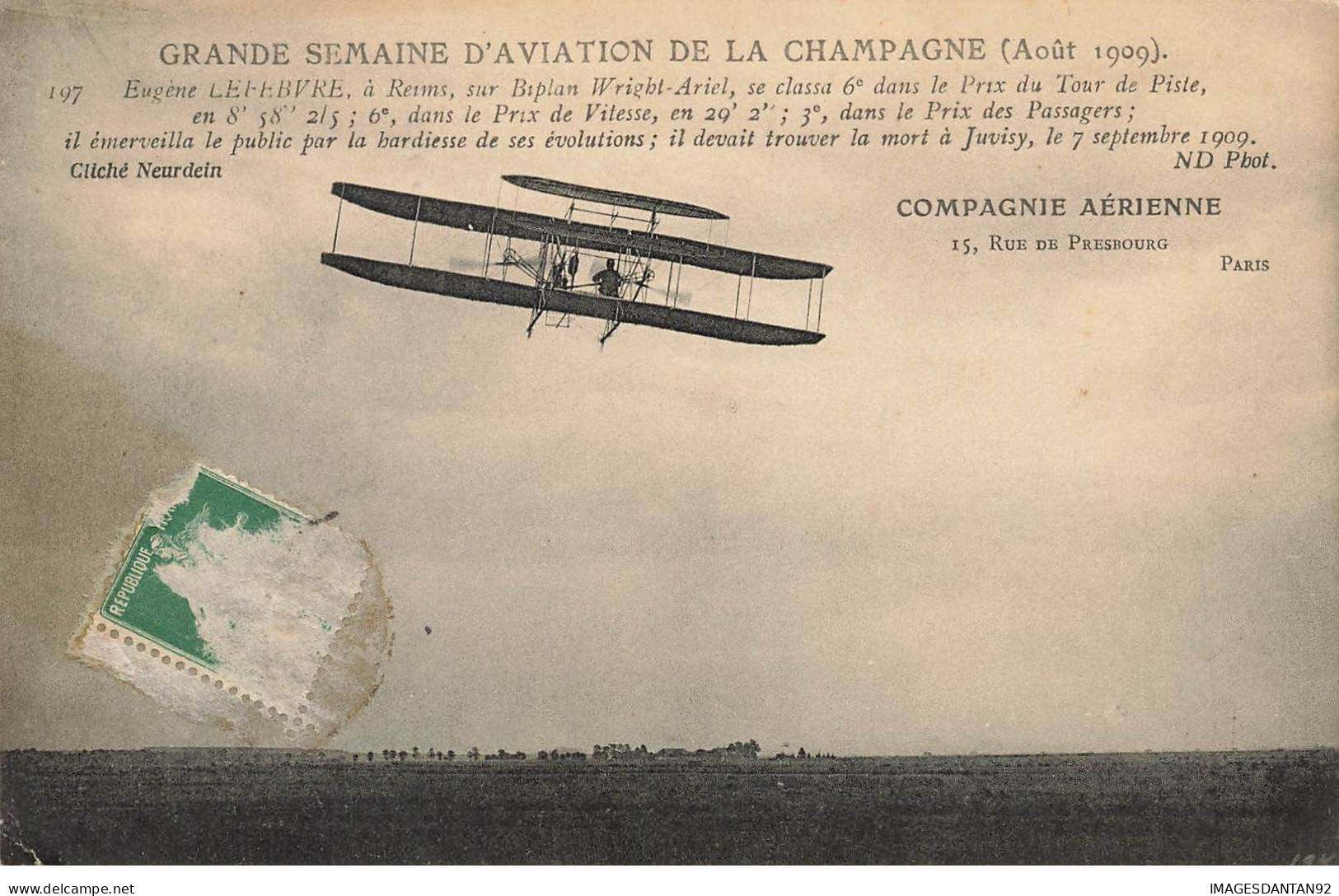 51 REIMS #AS38302 GRANDE SEMAINE D AVIATION DE LA CHAMPAGNE AOUT 1909 - Reims