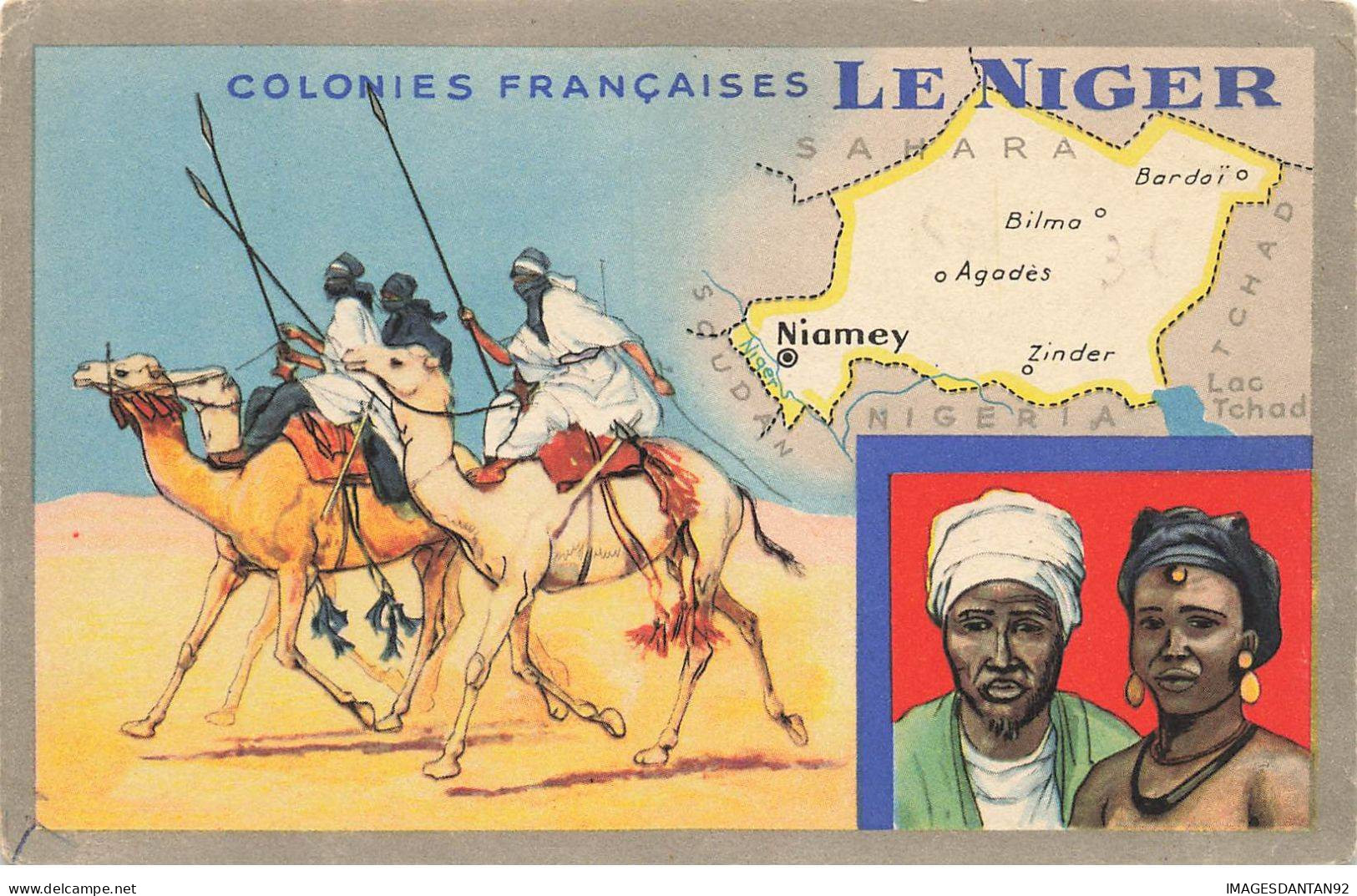NIGER #MK44289 LES COLONIES FRANCAISES CARTE GEOGRAPHIQUE DU NIGER - Niger