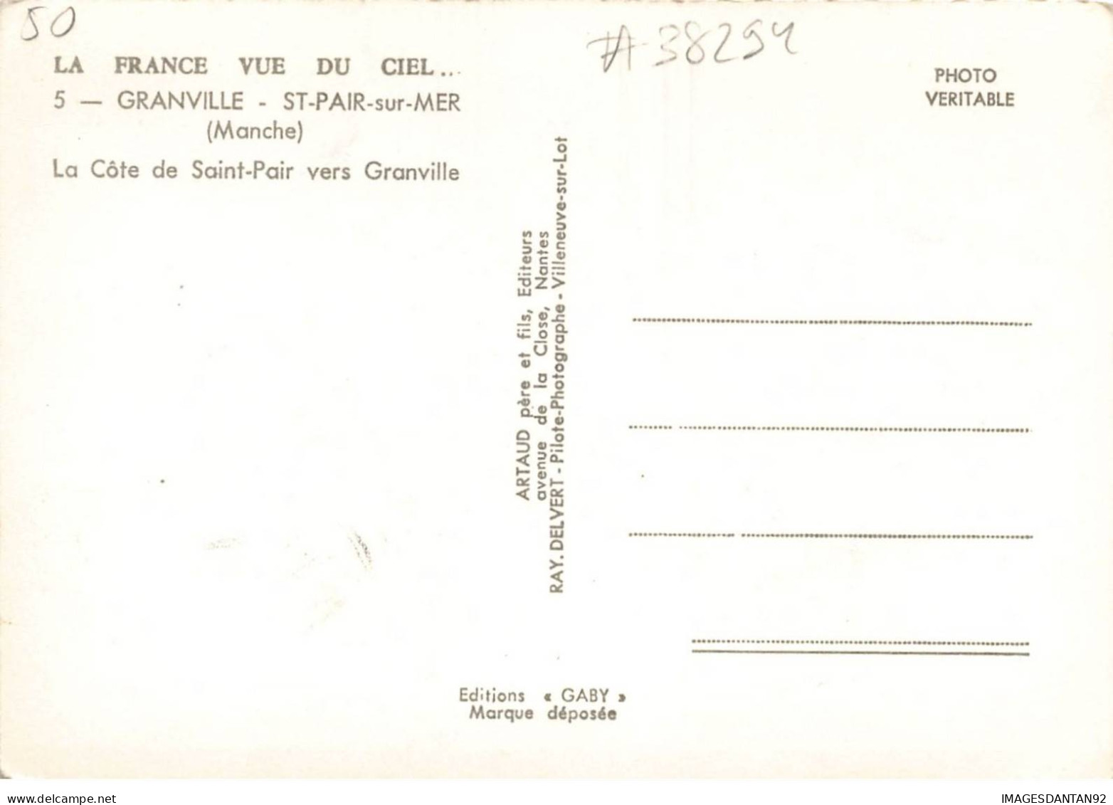 50 GRANVILLE #AS38294 ST PAIR SUR MER LA COTE DE SAINT PAIR VERS GRANVILLE - Granville
