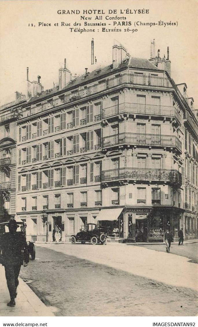 75008 PARIS #MK42821 GRAND HOTEL DE L ELYSEE - Cafés, Hoteles, Restaurantes