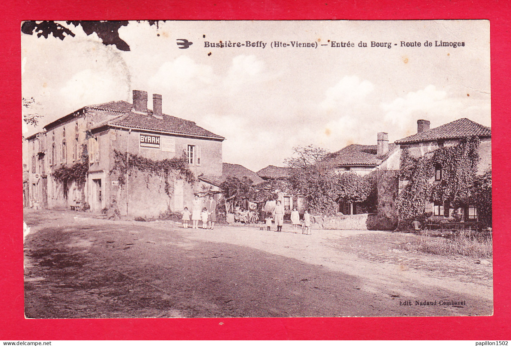 F-87-Bussiere-Boffy-03A46  Entrée Du Bourg, Route De Limoges, Cpa  - Bussiere Poitevine