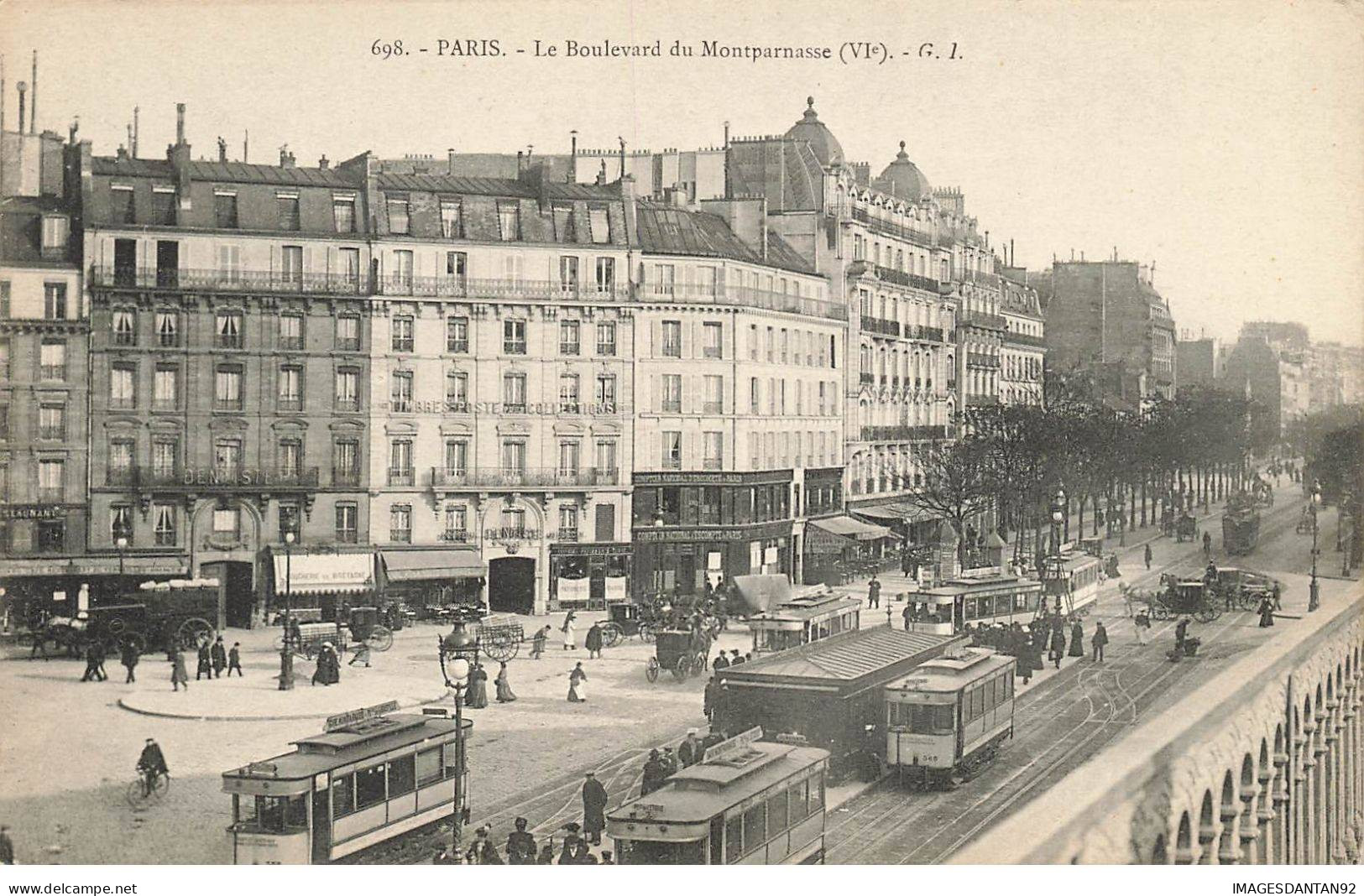 75006 PARIS #MK42816 LE BOULEVARD DU MONTPARNASSE STATION TRAMWAYS - Arrondissement: 06