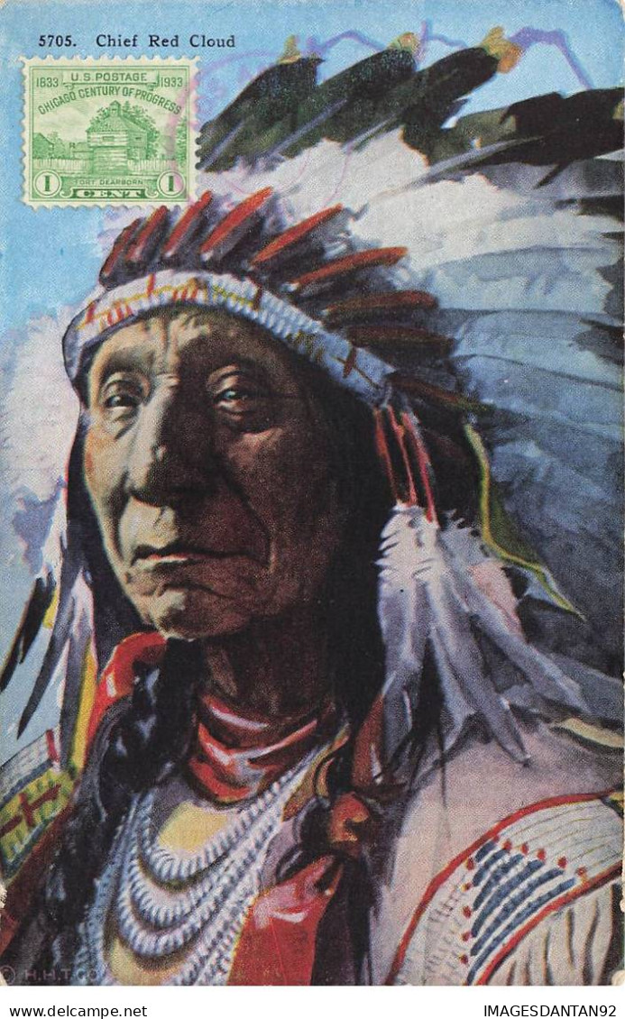 INDIENS #MK41854 CHIEF RED CLOUD COIFFE AMERINDIENNE - Indiani Dell'America Del Nord