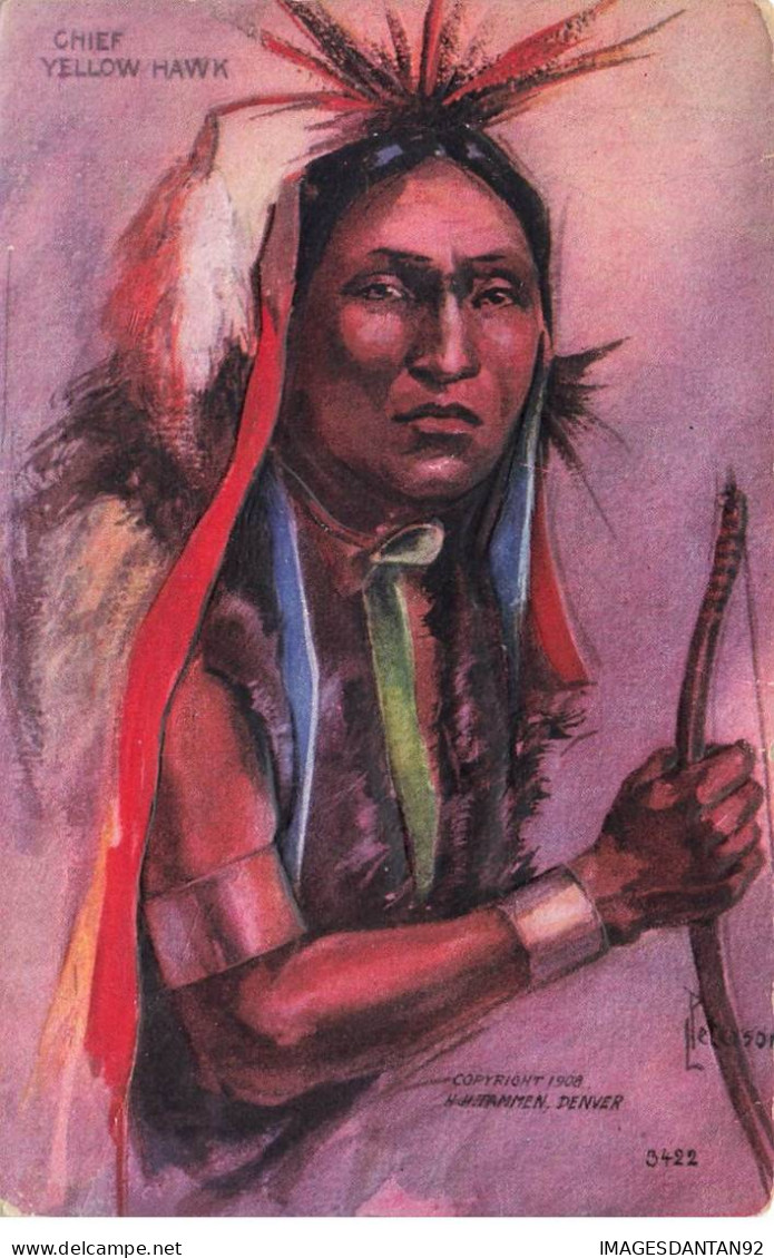 INDIENS #MK41849 CHIEF YELLOW HAWK ARC - Indios De América Del Norte