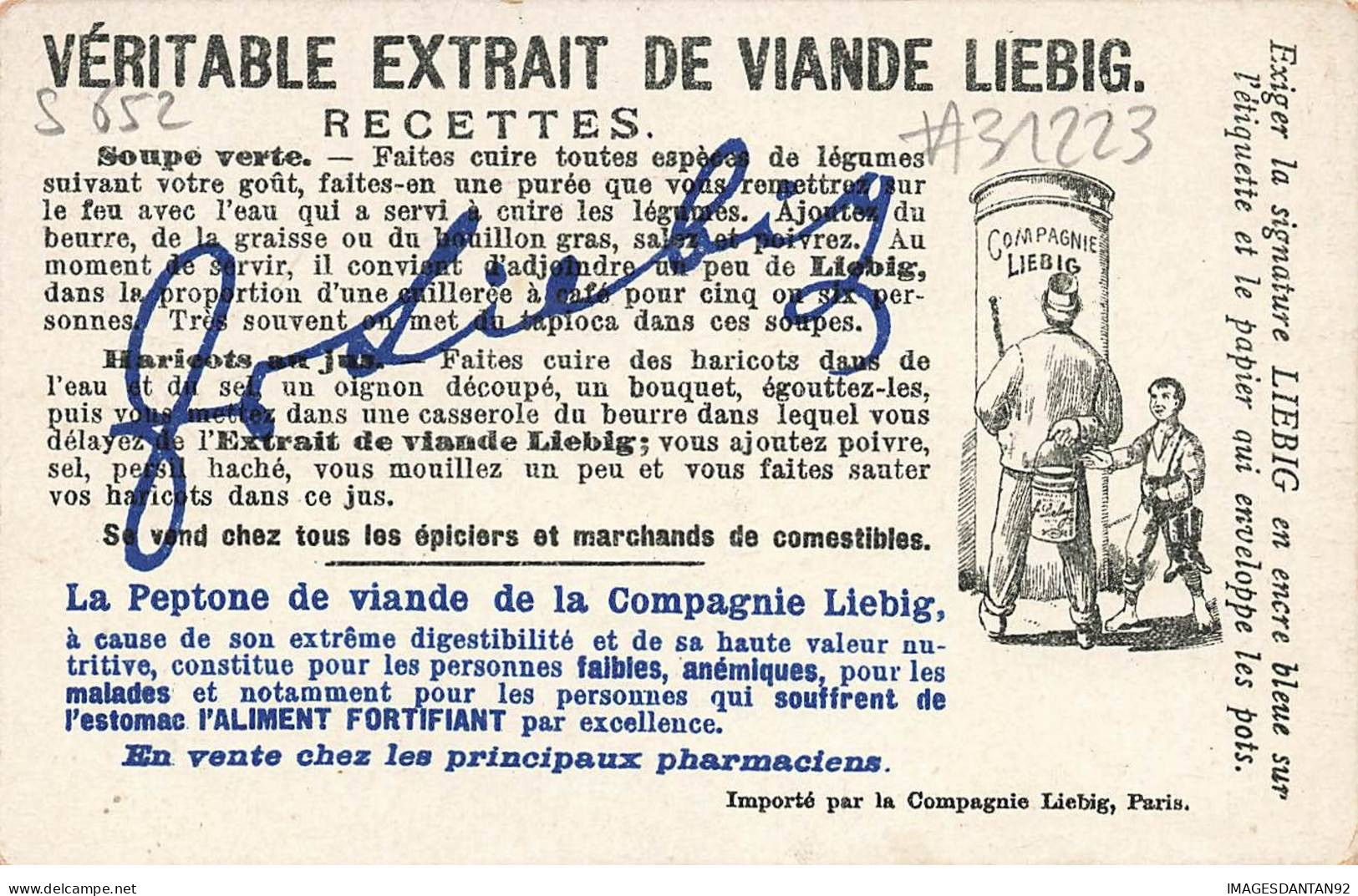 CHROMO #CL31223 LIEBIG S652 INDUSTRIE DU VERRE LE FOURREAU - Liebig