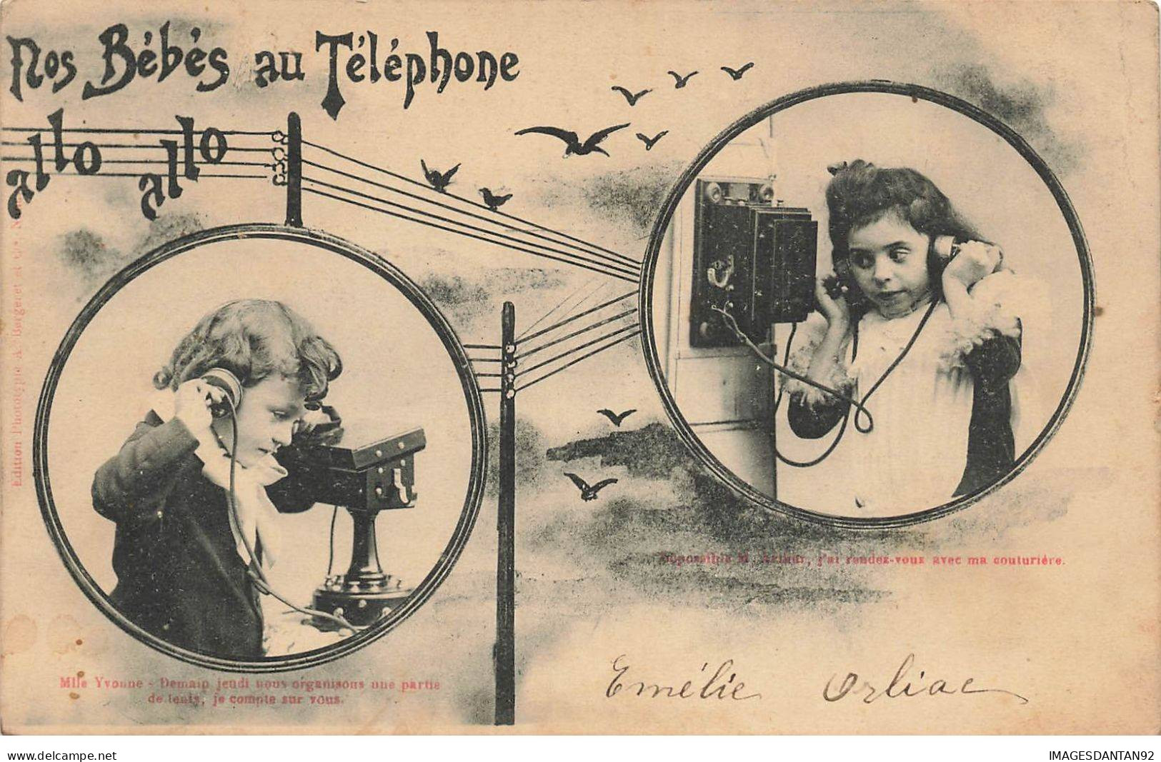 FANTAISIES #MK43878 NOS BEBES AU TELEPHONE ALLO ALLO - Bébés