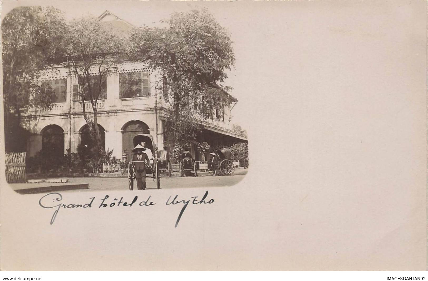 VIETNAM #FG45552 TONKIN COCHINCHINE MYTHO GRAND HOTEL CARTE PHOTO 1903 - Vietnam