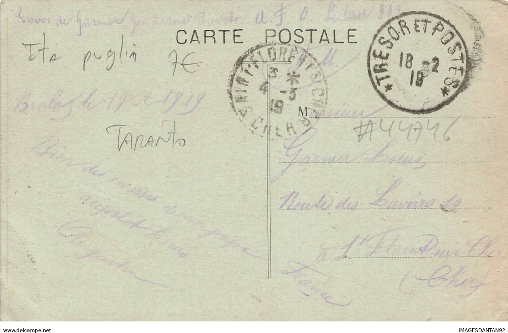 ITALIE #MK44746 TARANTO CAMPAGNE D ORIENT 1914 18 VUE DE LA RADE - Taranto