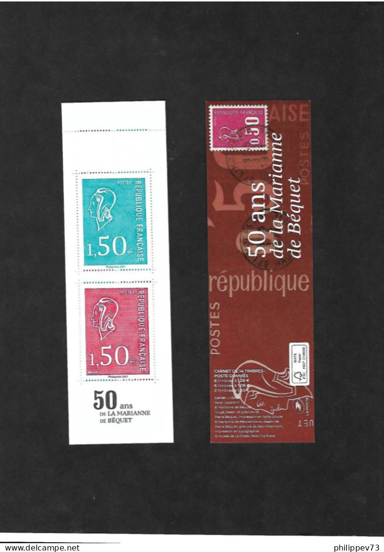 Carnet Timbres  " 50 Ans De La Marianne De Béquet  " Gommé N° 1529  N**   Année 2021 - Commemorrativi