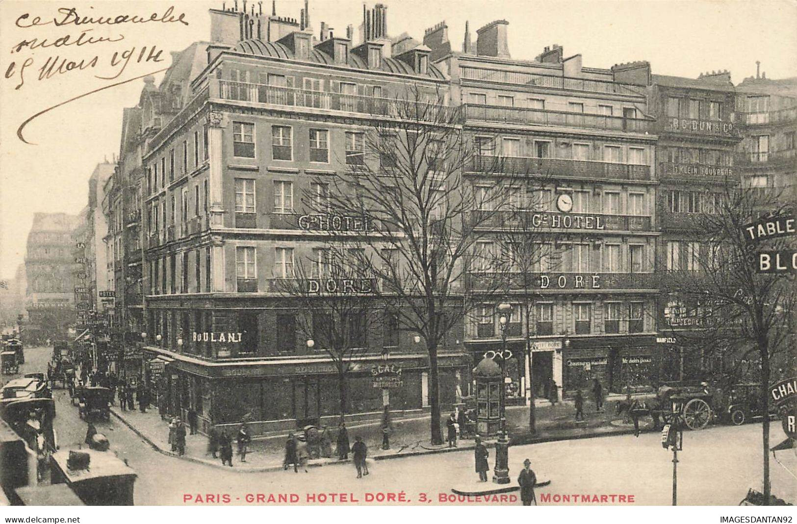 75002 PARIS #MK42802 GRAND HOTEL DORE 3 BOULEVARD MONTMARTRE - Pubs, Hotels, Restaurants