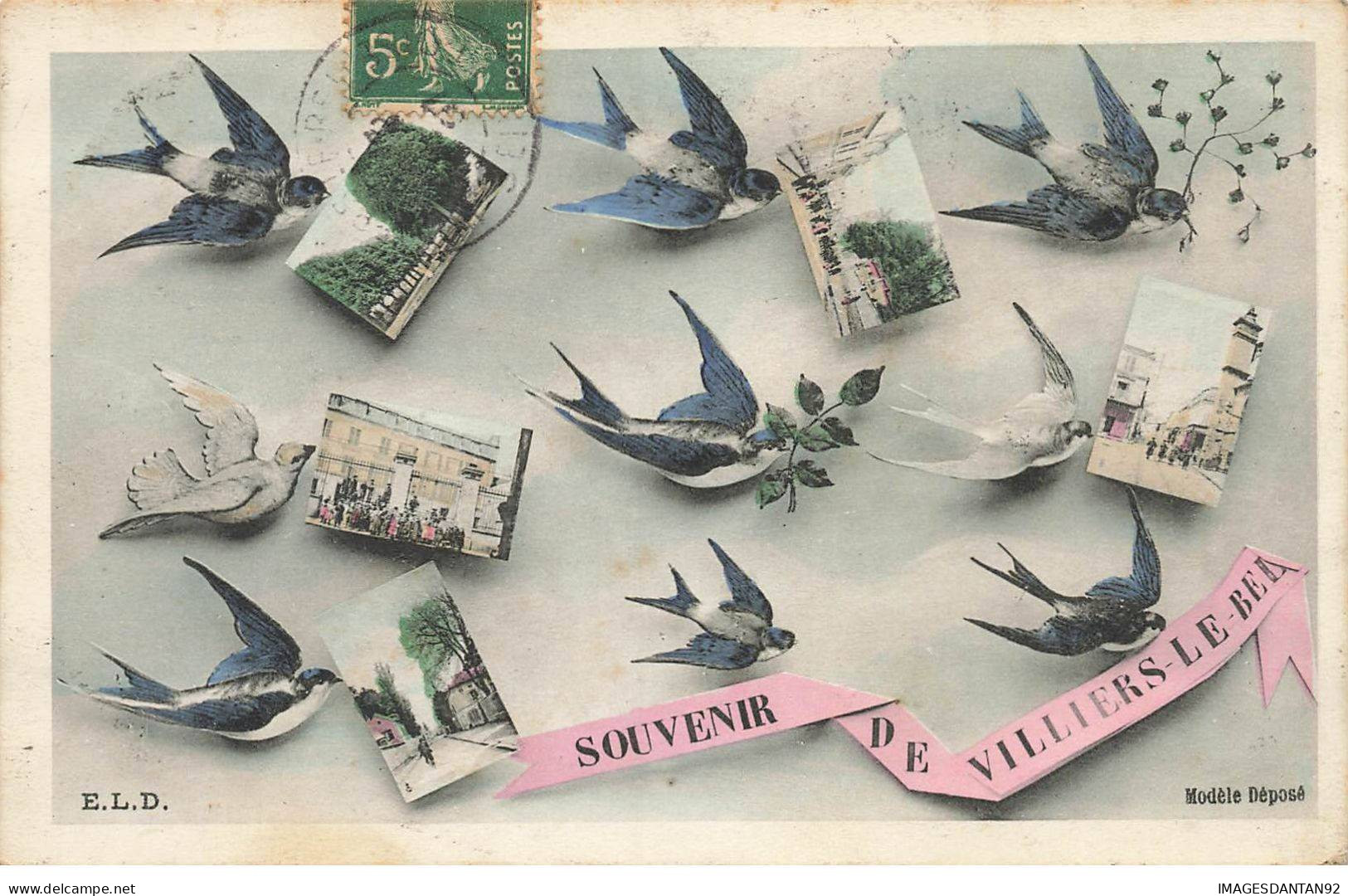 95 VILLIERS LE BEL #MK46548 SOUVENIR HIRONDELLES MULTI VUES - Villiers Le Bel