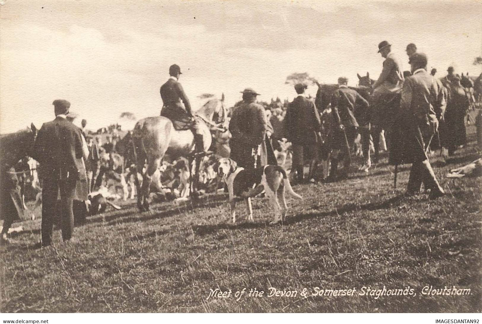 ANGLETERRE #MK44671 MEET OF THE DEVON SOMERSET STAGHOUNDS CLOUTSHAM CHASSE CHIEN - Other & Unclassified