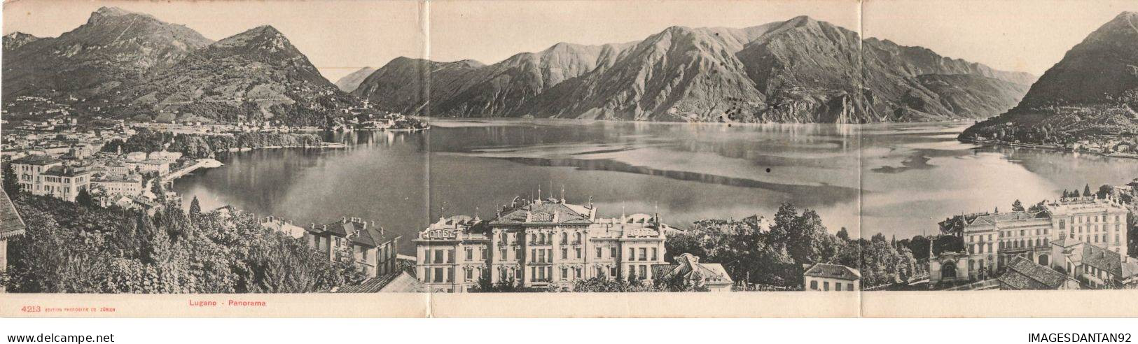 SUISSE #FG45603 LUGANO PANORAMA CARTE TRIPLE - Lugano