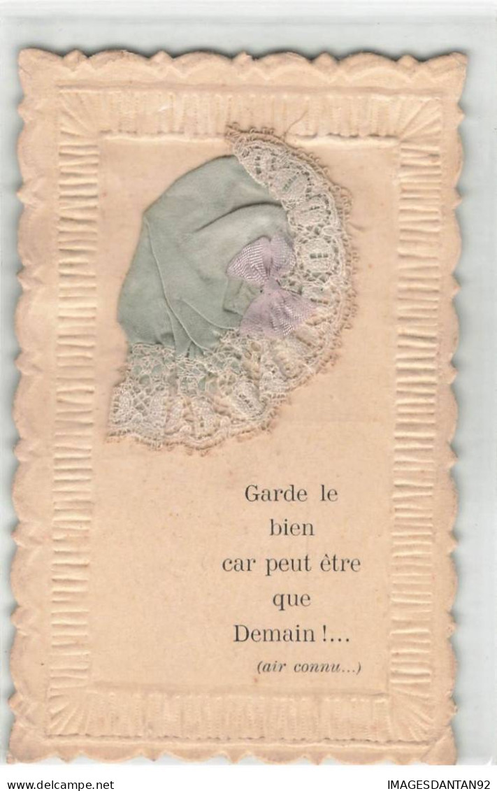 VOEUX #MK46870 BONNET SAINTE CATHERINE GARDE LE BIEN CAR PEUT ETRE QUE DEMAIN - Sainte-Catherine