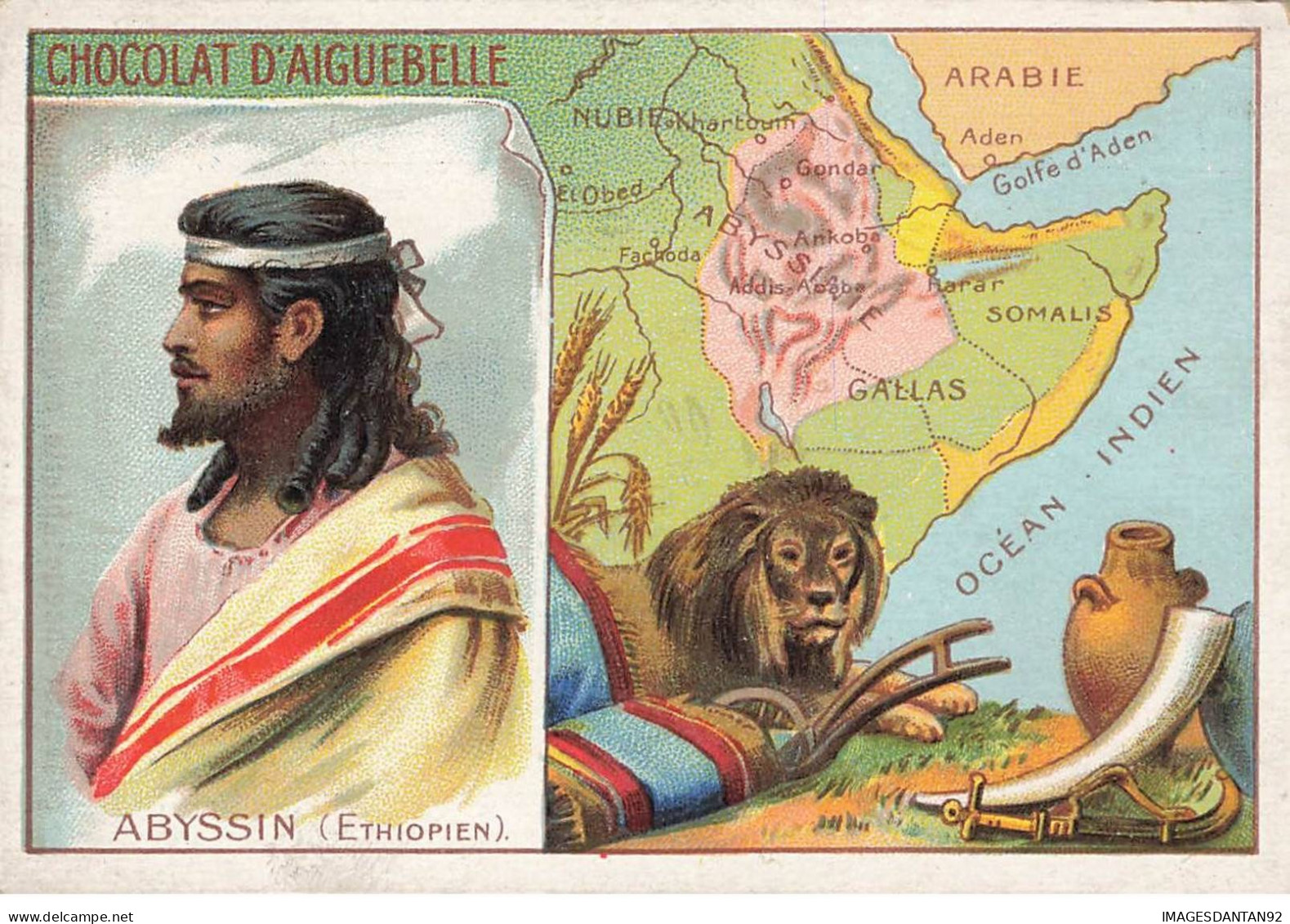 CHROMO #MK40660 ABYSSIN ETHIOPIEN CHOCOLATERIE D AIGUEBELLE - Aiguebelle