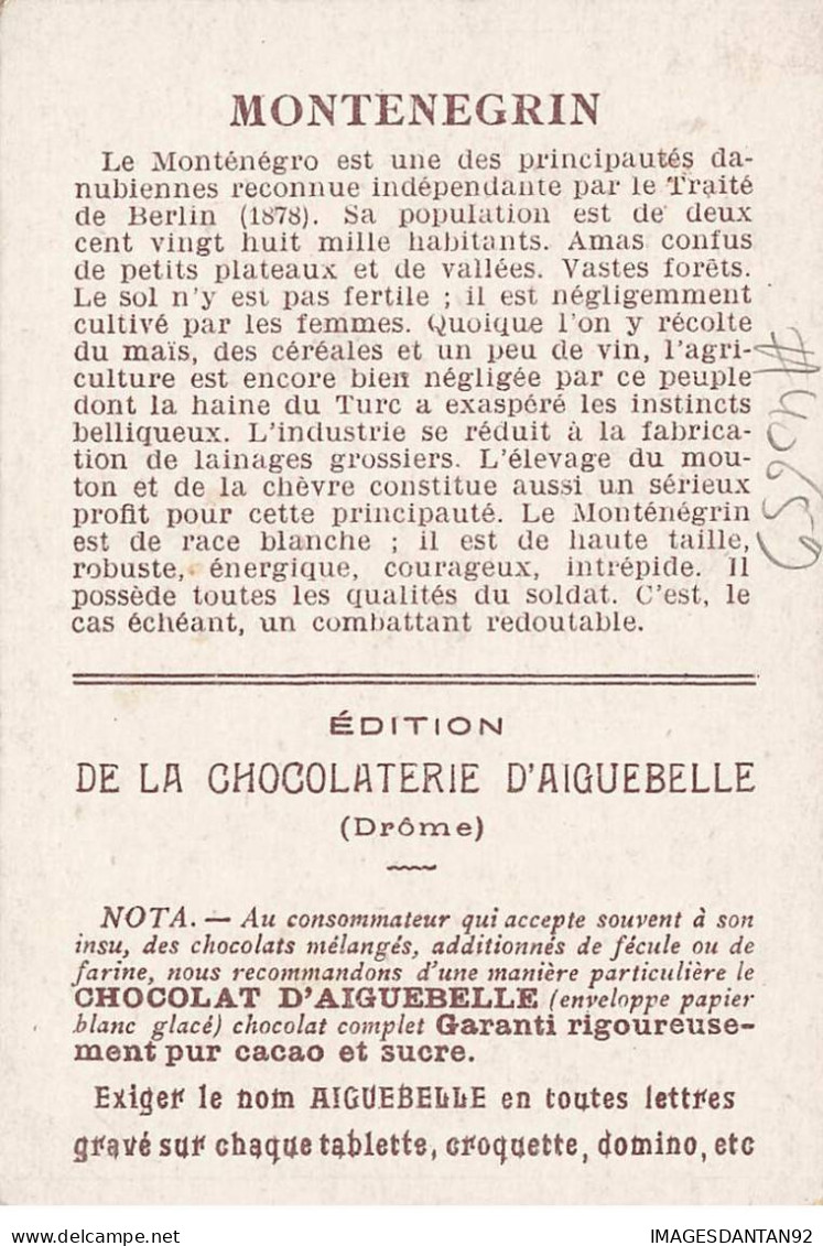 CHROMO #MK40659 MONTENEGRIN CHOCOLATERIE D AIGUEBELLE - Aiguebelle