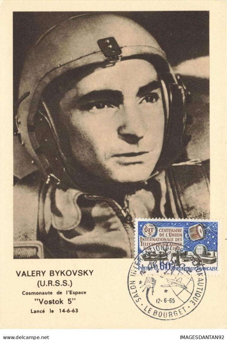 AVIATION ESPACE #FG46974 VALERY BYKOVSKY URRS RUSSIE LE BOURGET CARTE MAXIMUM - Espace