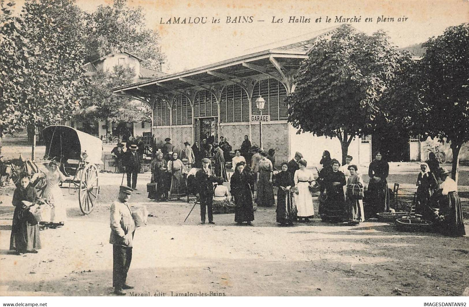 34 LAMALOU LES BAINS #MK46227 LES HALLES ET LE MARCHE EN PLEIN AIR - Lamalou Les Bains