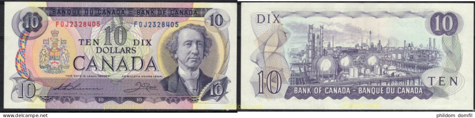 8386 CANADA 1971 CANADA 10 DOLLARS 1971 - Kanada