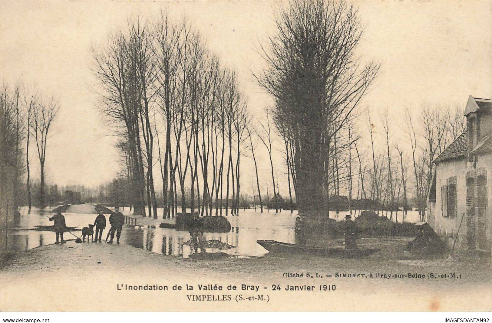 77 BRAY #MK46436 L INONDATION DE LA VALLEE DE BRAY 24 JANVIER 1910 VIMPELLES - Bray Sur Seine