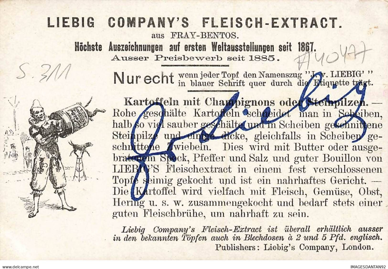 CHROMO #MK40477 S311 SPQR RUGANTINO LIEBIG COMPANYS FLEISCH EXTRACT - Liebig