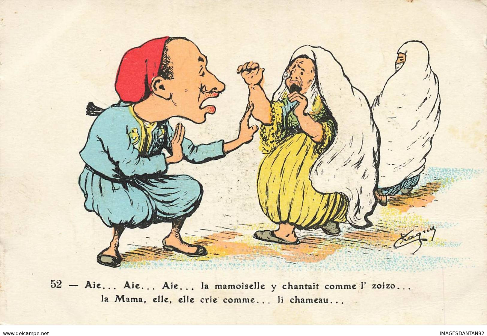 ILLUSTRATEURS #MK44918 HOMME ET DEUX FEMMES HUMOUR PAR CHAGNY - Chagny