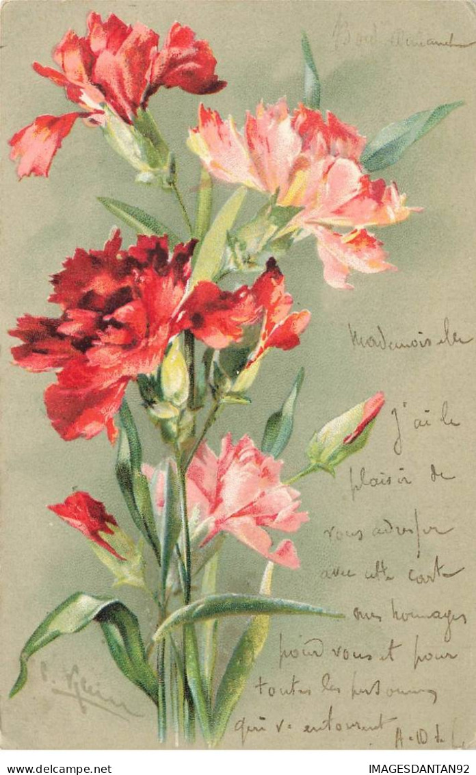 ILLUSTRATEURS #MK44914 FLEURS ROSES ET ROUGES PAR KLEIN - Klein, Catharina